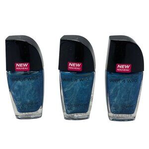 Nail Polish wet n wild wild shine .41 fl oz 4820 Bijou Bleu new in box of 3 READ